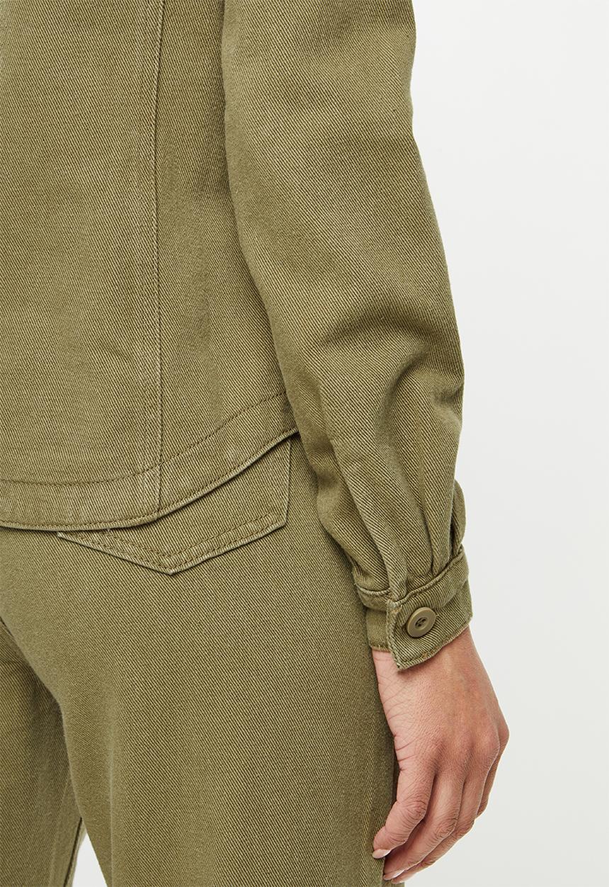 Missguided - Denim shirt co ord - khaki