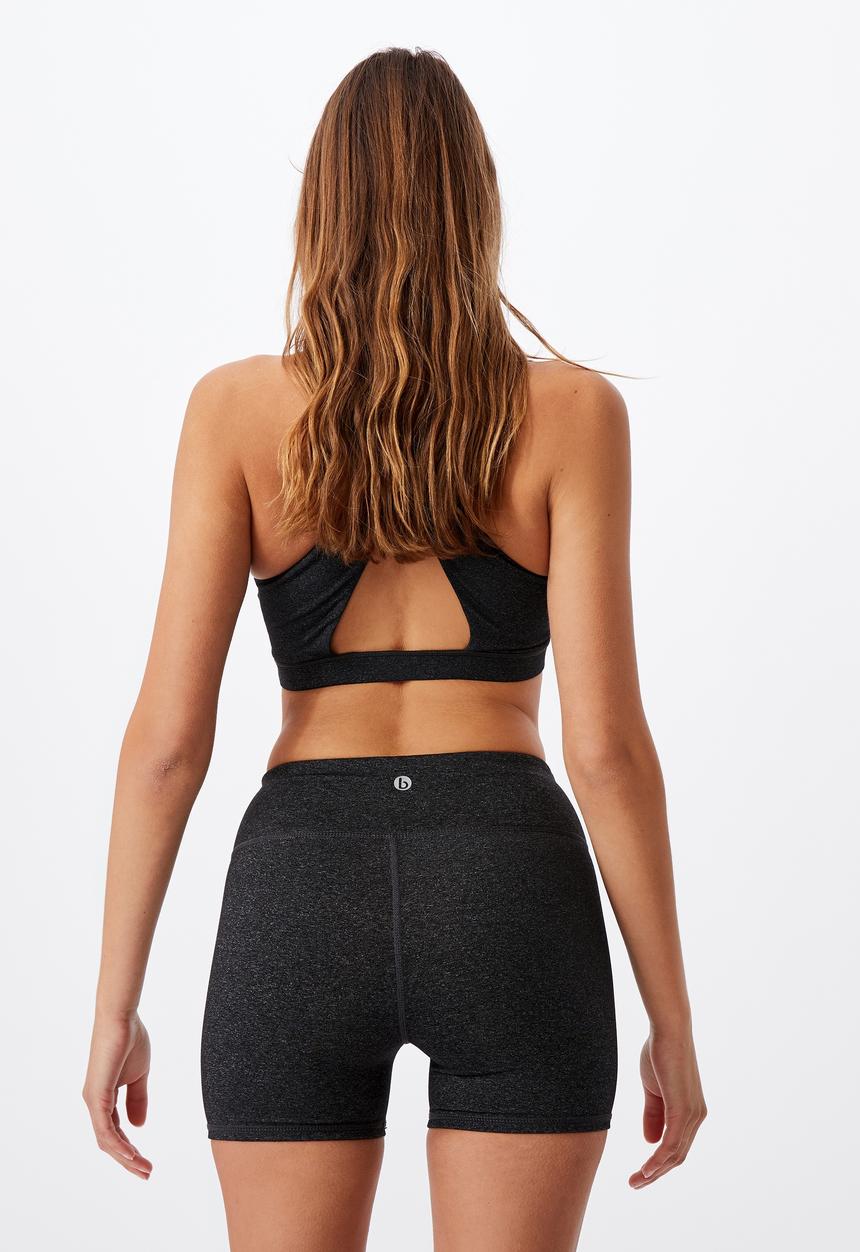 Cotton On - High waist shortie short - mid grey marle