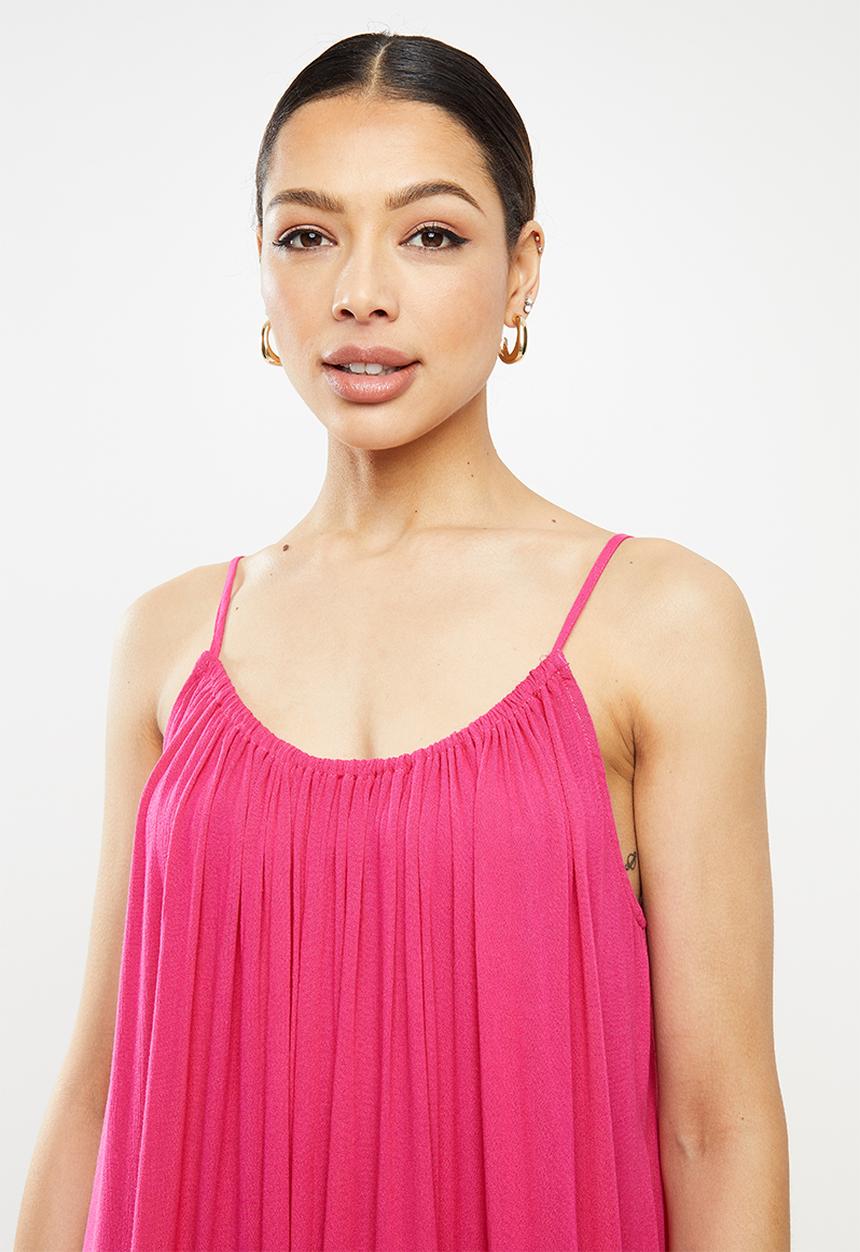 Missguided - Cheesecloth parachute dress - pink