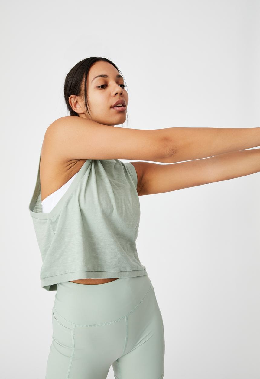 Cotton On - All things fabulous cropped muscle tank - mint chip