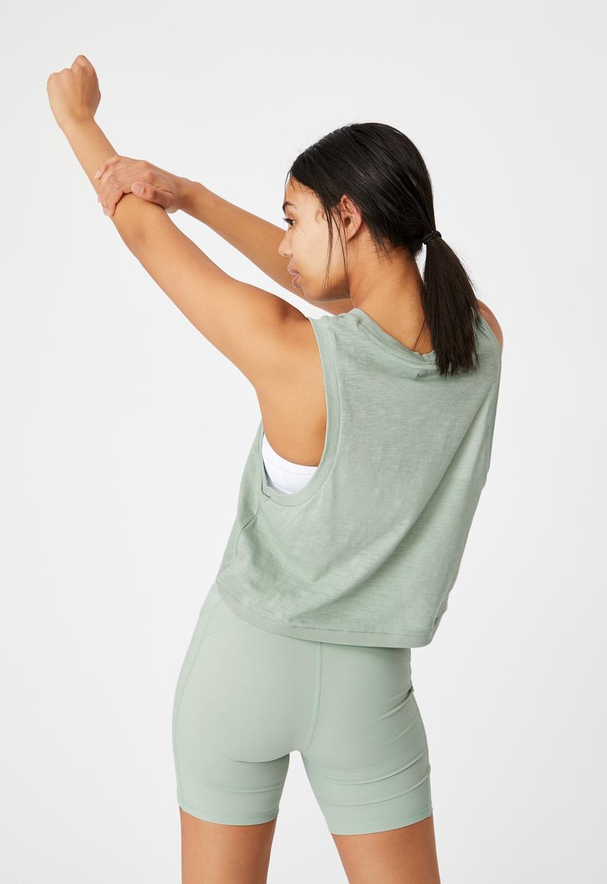Cotton On - All things fabulous cropped muscle tank - mint chip
