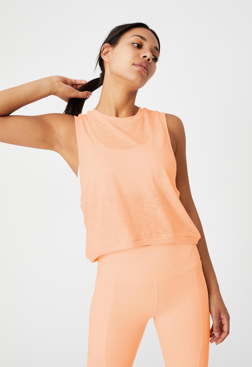 Cotton On - All things fabulous cropped muscle tank - funfetti marle