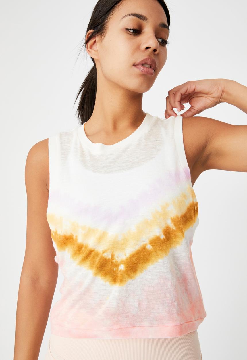 Cotton On - All things fabulous cropped muscle tank - dip dye