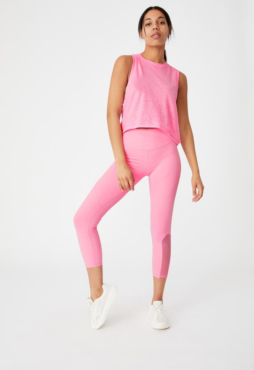 Cotton On - All things fabulous cropped muscle tank - pink 