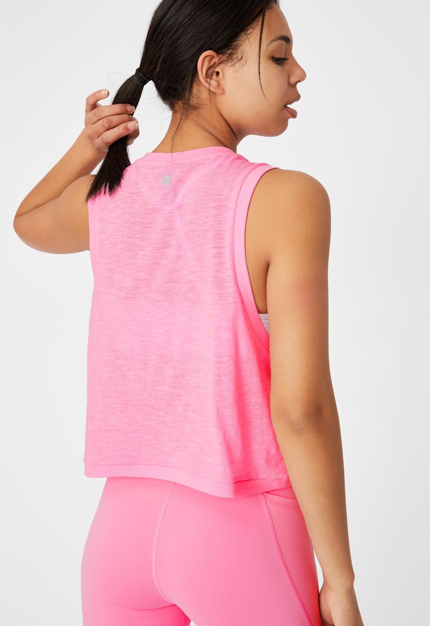 Cotton On - All things fabulous cropped muscle tank - pink 