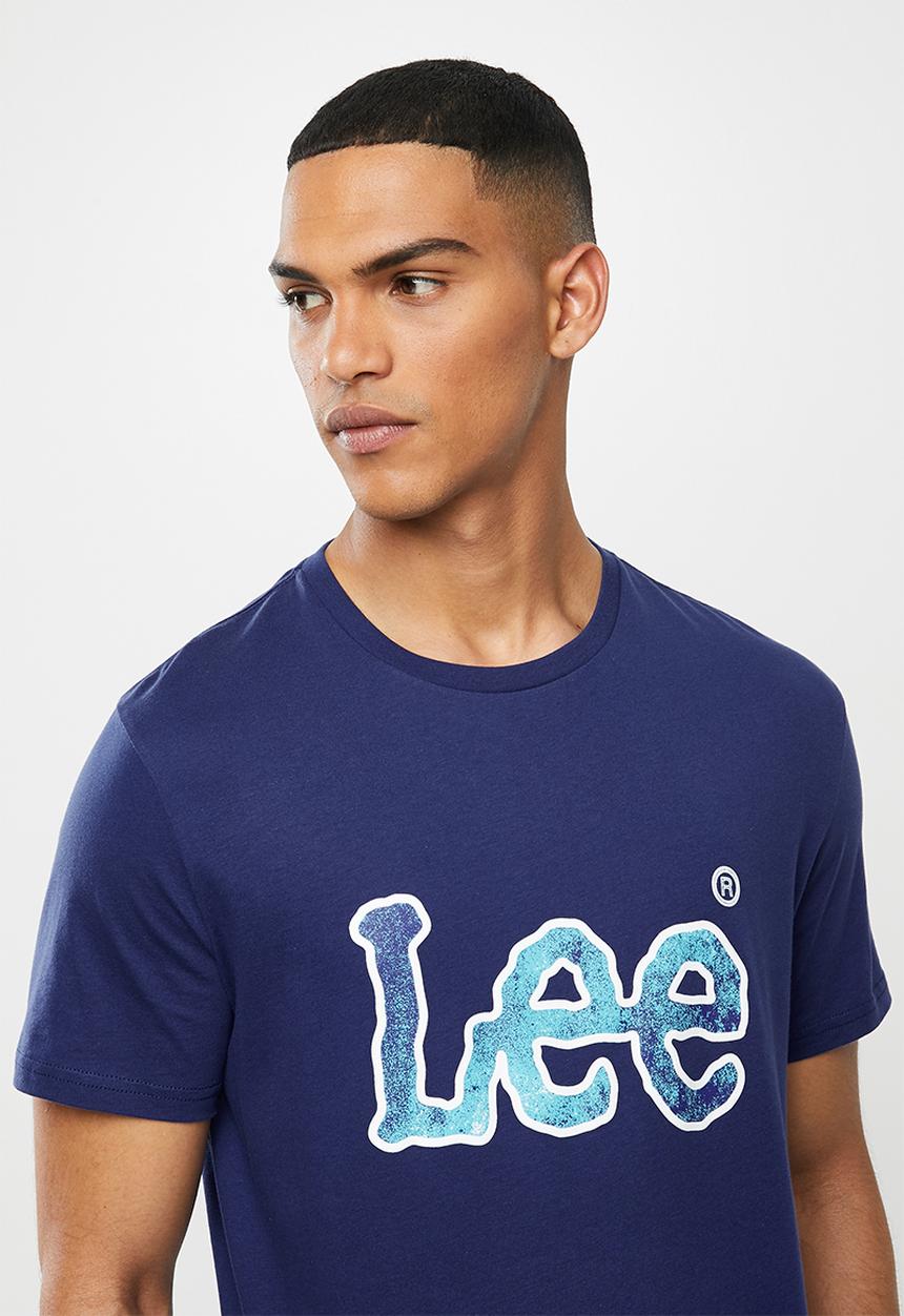 Lee  - Splatter logo tee - navy