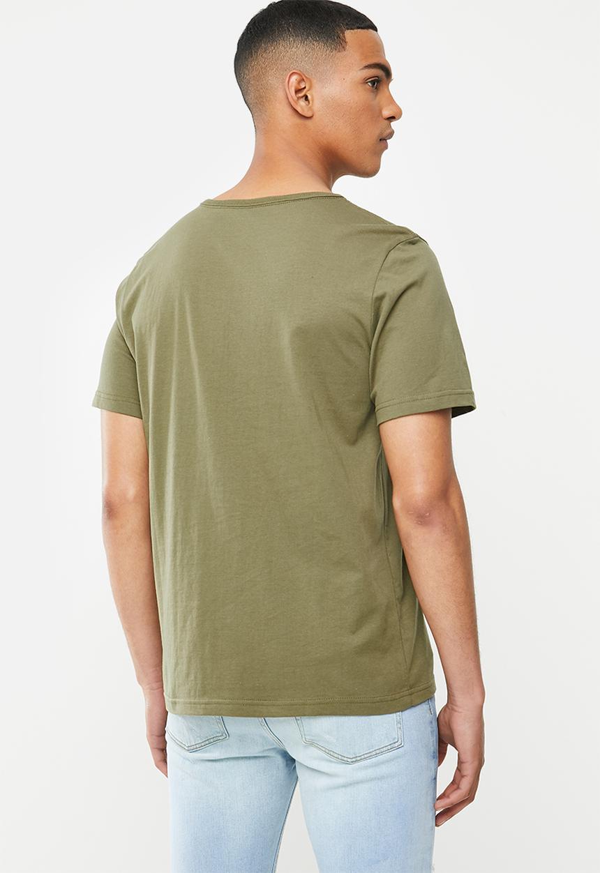 Cotton On - Essential henley T-shirt - khaki