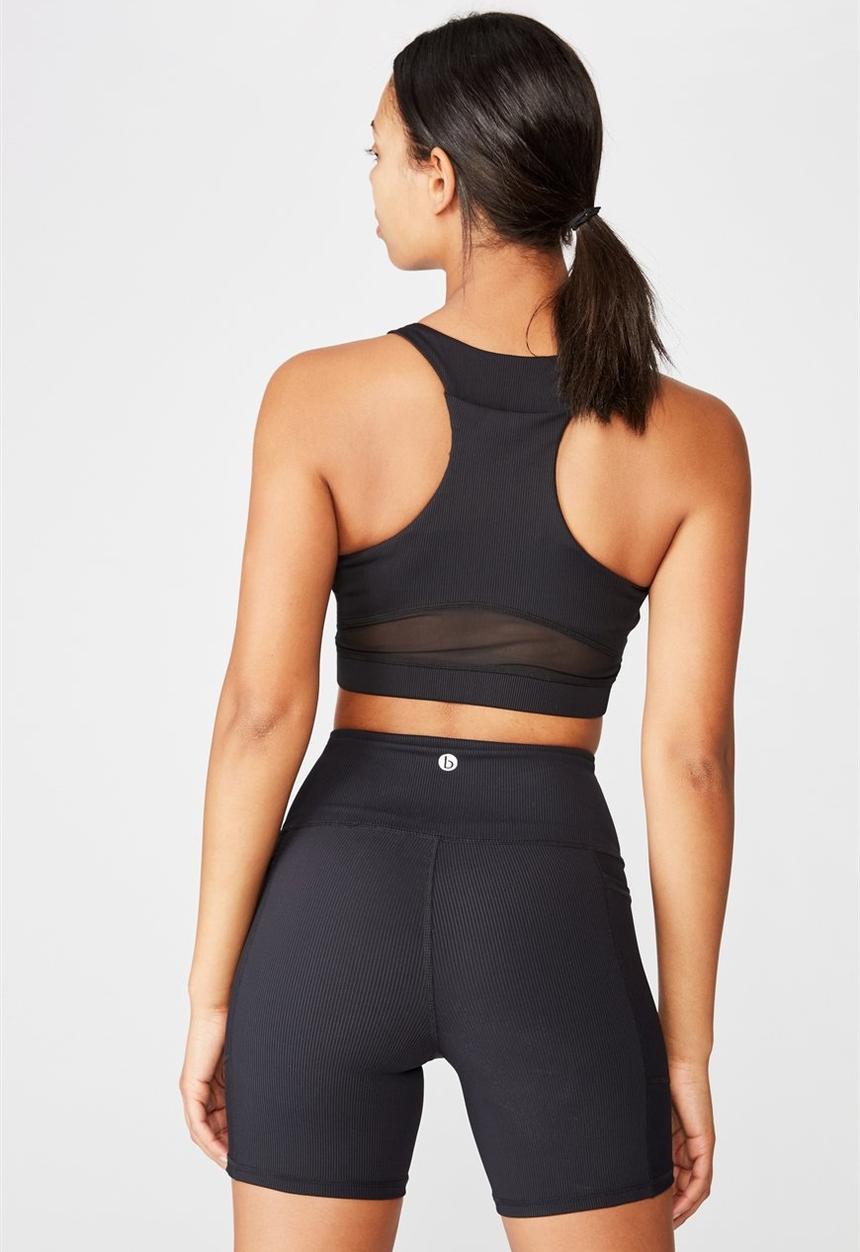 Cotton On - Rib pocket bike short - black rib