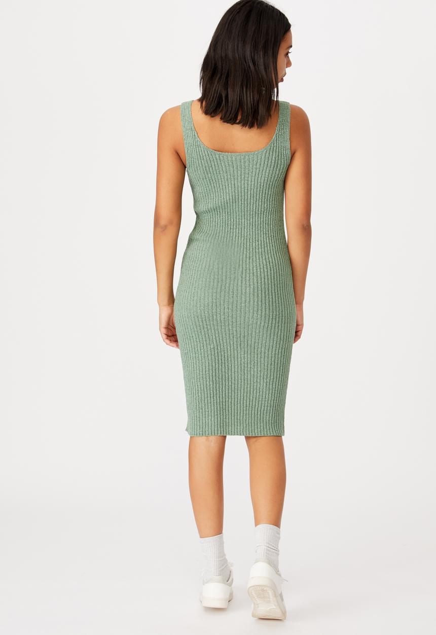 Cotton On - Match me knit midi dress - seafoam green