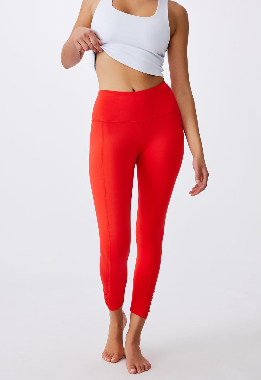 Cotton On - Love you a latte 7/8 active tight - candy red