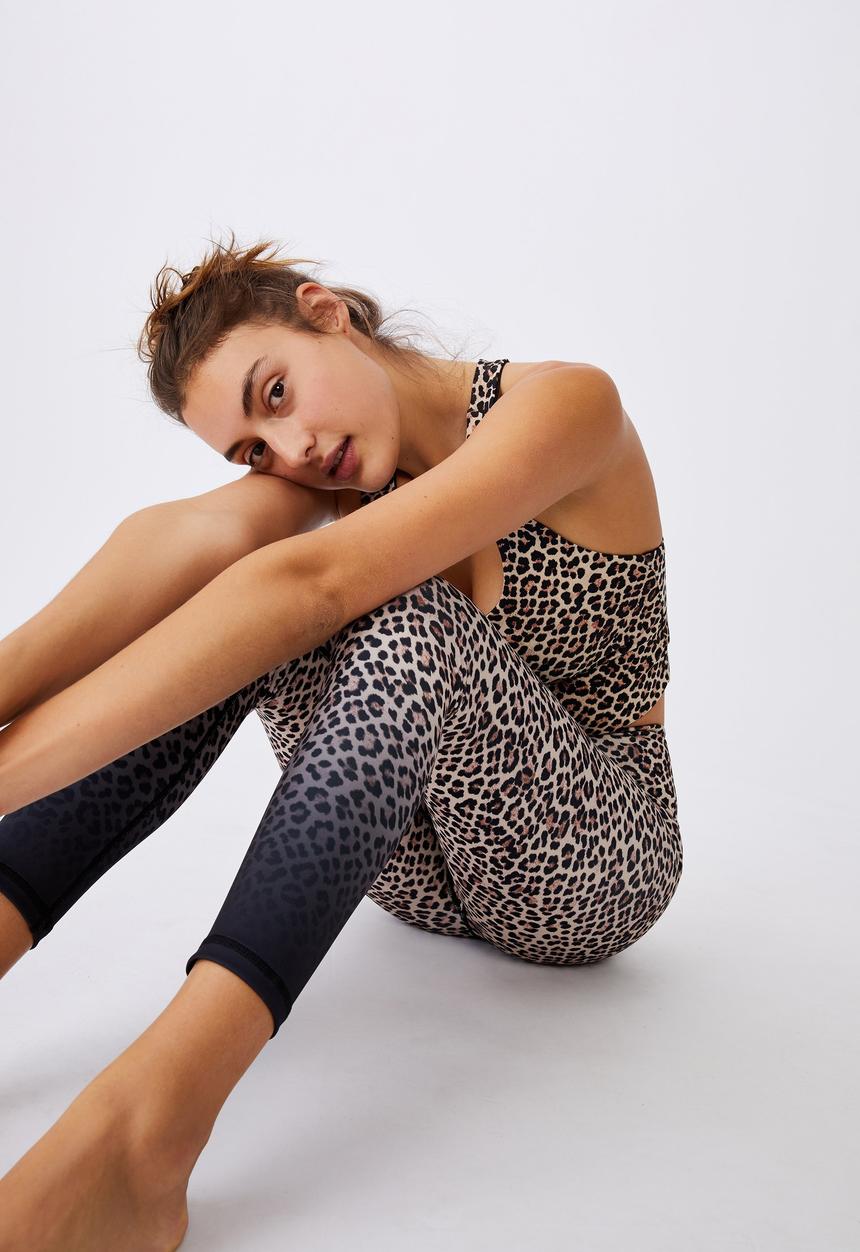 Cotton On - Love you a latte 7/8 active tight - animal ombre