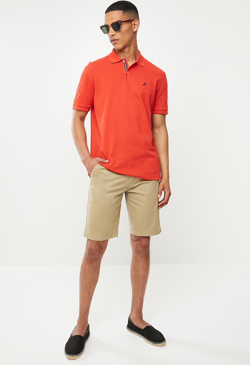 Nautica - Classic fit deck polo  - orange poppy
