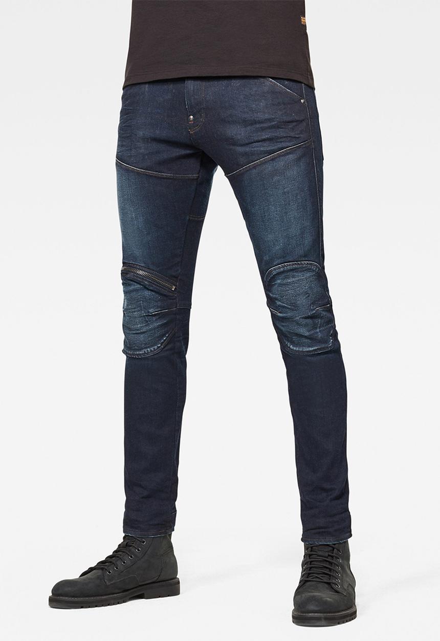 G-STAR - 5620 3D zip knee skinny-elto pure superstretch - worn in xenon blue