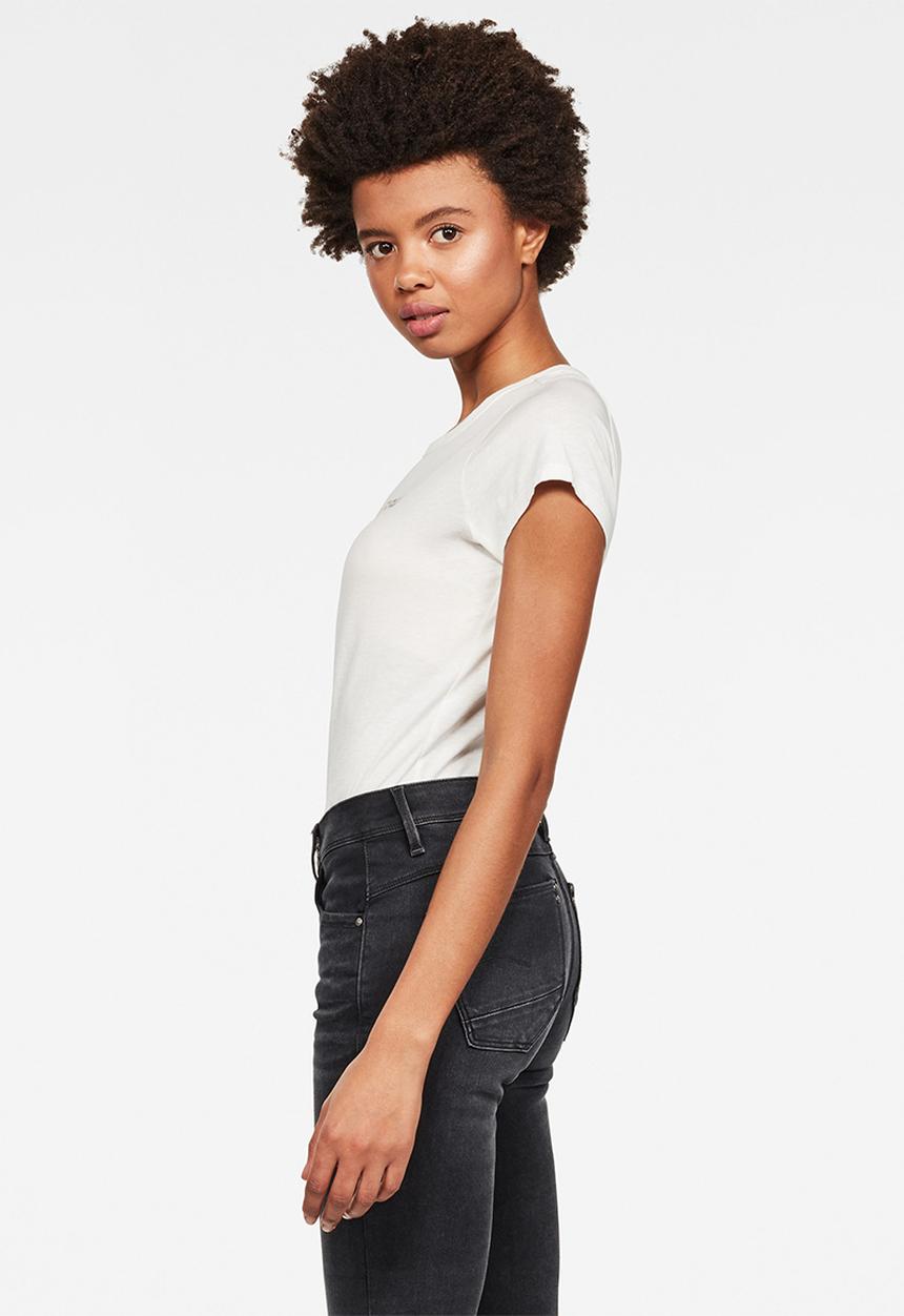 G-STAR - Eyben G-raw foil slim wmn short sleeve - white 