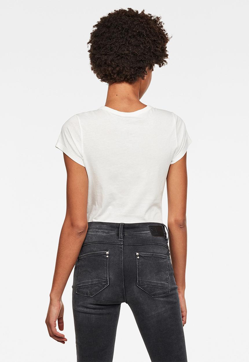 G-STAR - Eyben G-raw foil slim wmn short sleeve - white 
