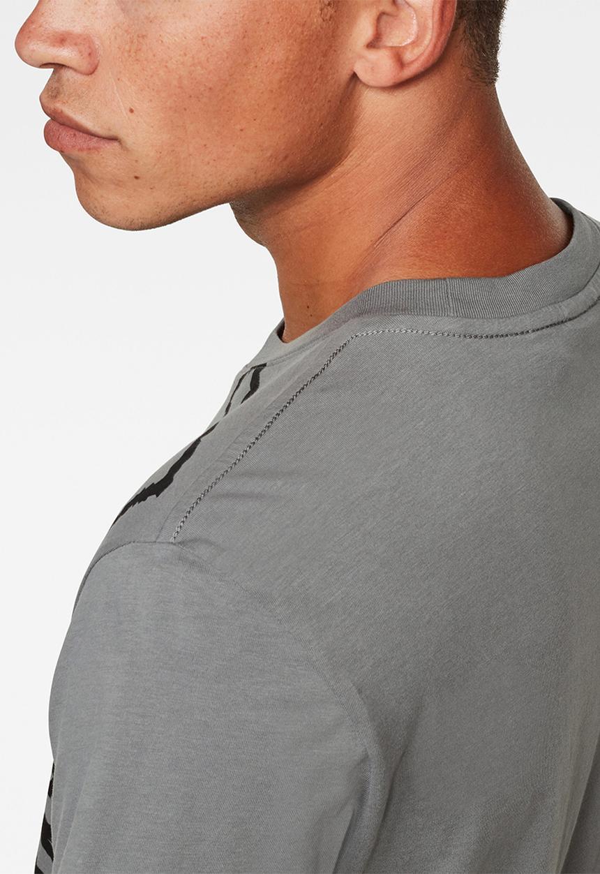 G-STAR - Raw vertical logo short sleeve tee - grey