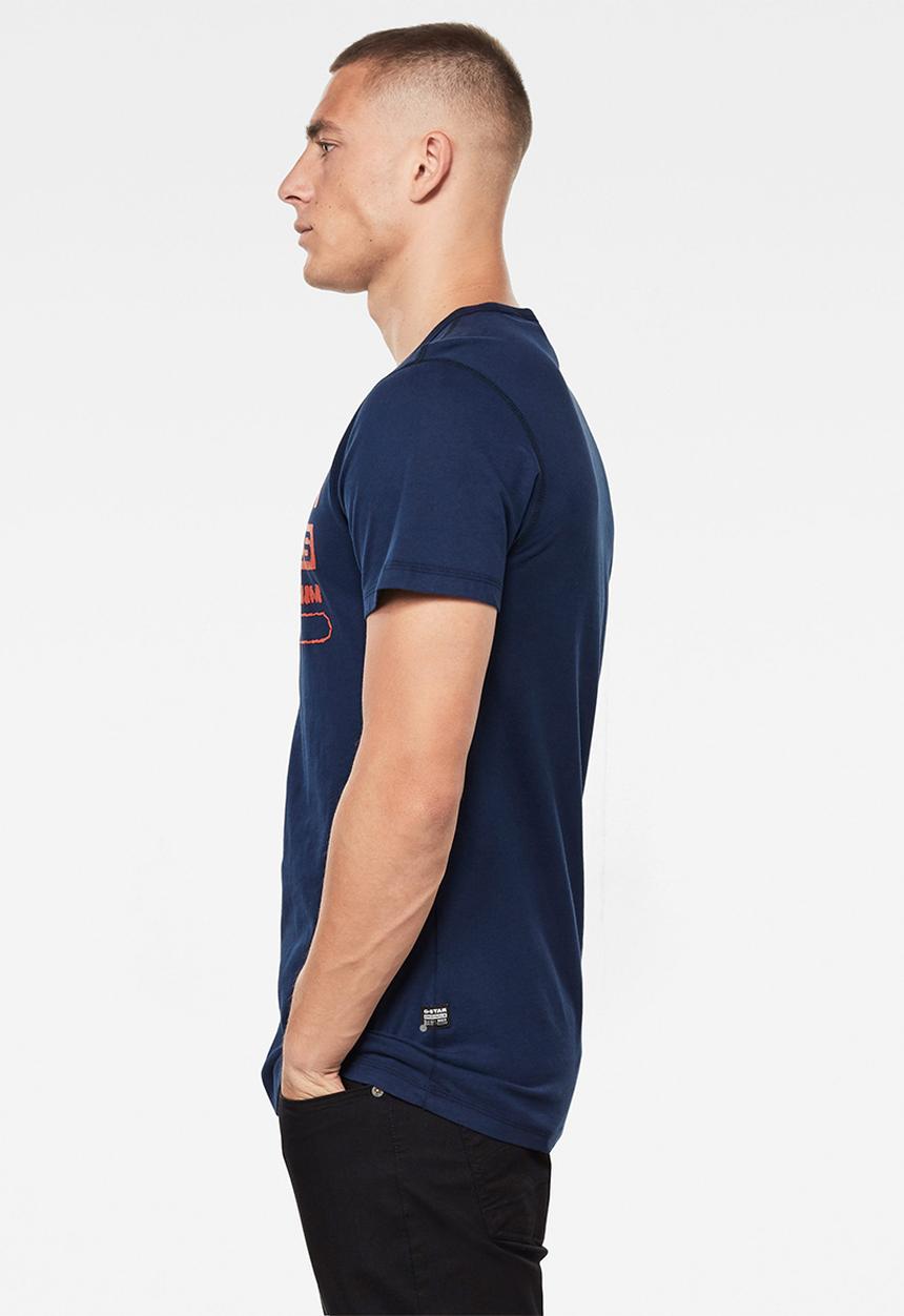 G-STAR - Wavy logo originals tee - imperial blue