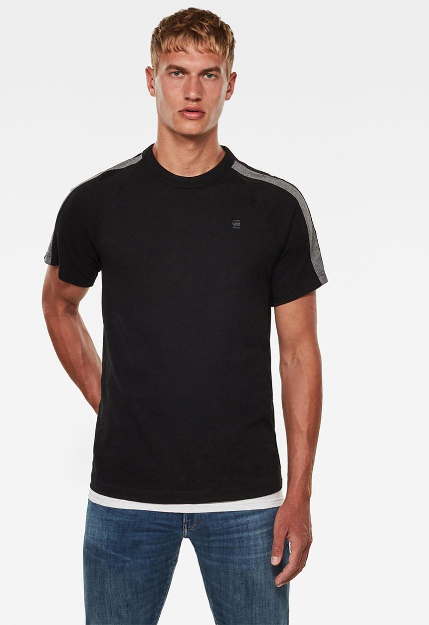 G-STAR - Sport tape logo + r short sleeve tee - black