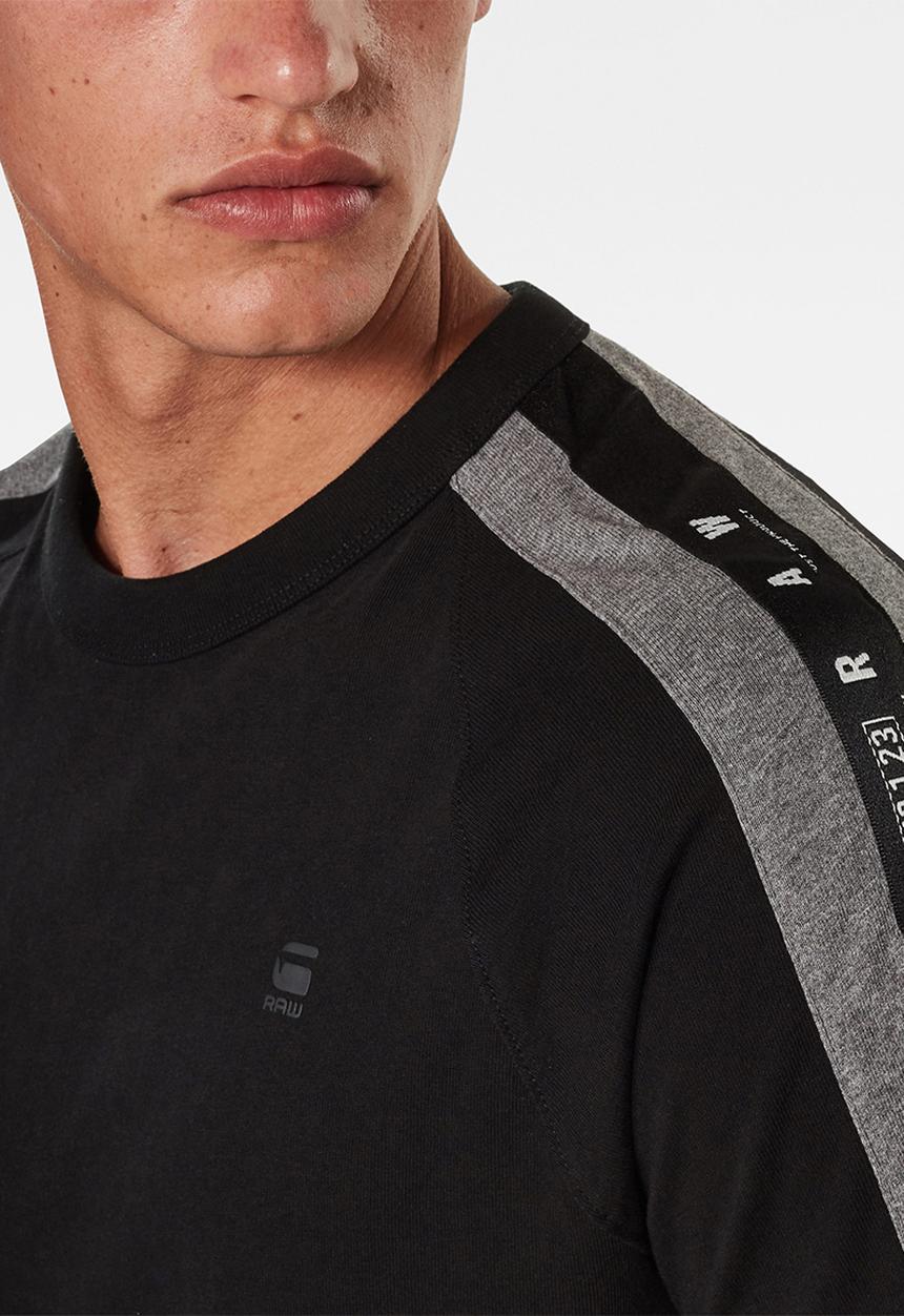 G-STAR - Sport tape logo + r short sleeve tee - black