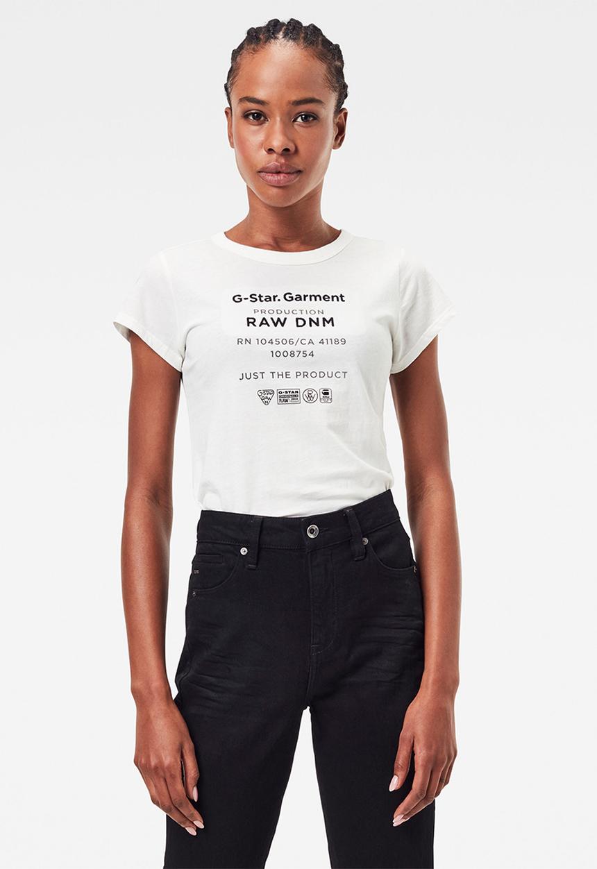 G-STAR - Wash gr slim short sleeve tee - white