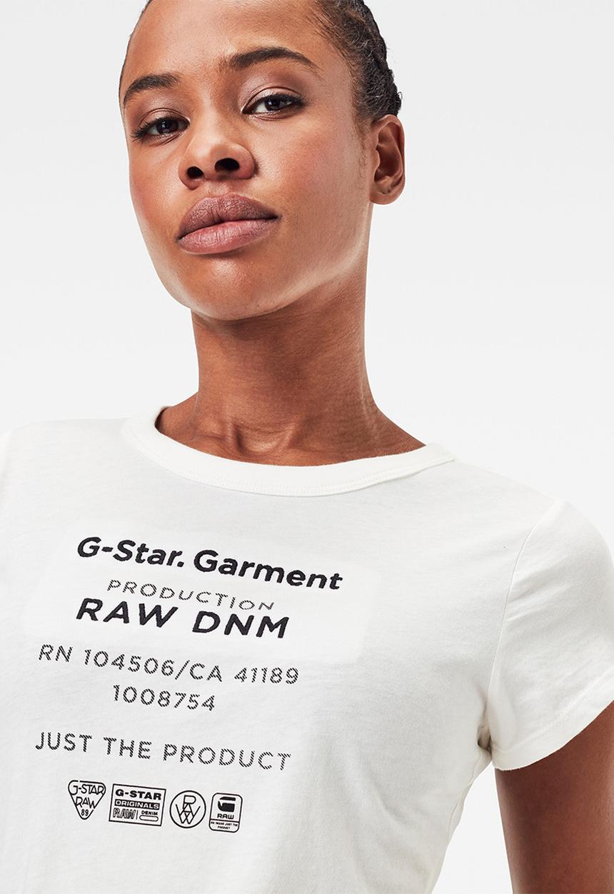 G-STAR - Wash gr slim short sleeve tee - white