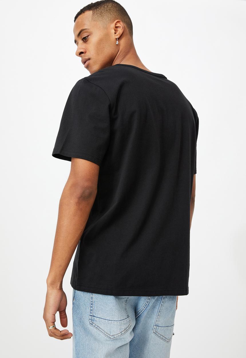 Cotton On - Essential henley T-shirt - black