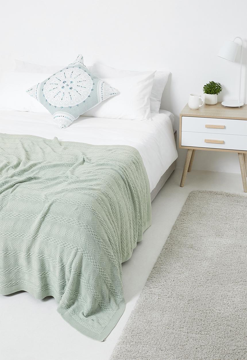 Sixth Floor - Ida throw - seafoam green