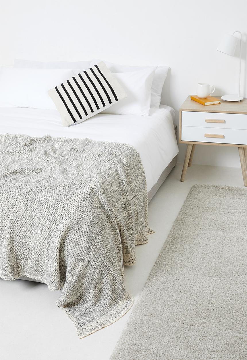 Sixth Floor - Luna knitted throw - grey