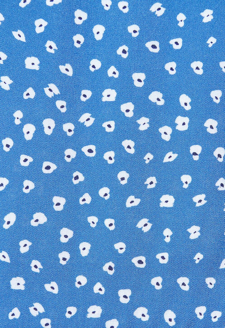 Superbalist - Tie back v-neck dress with tier - blue & white