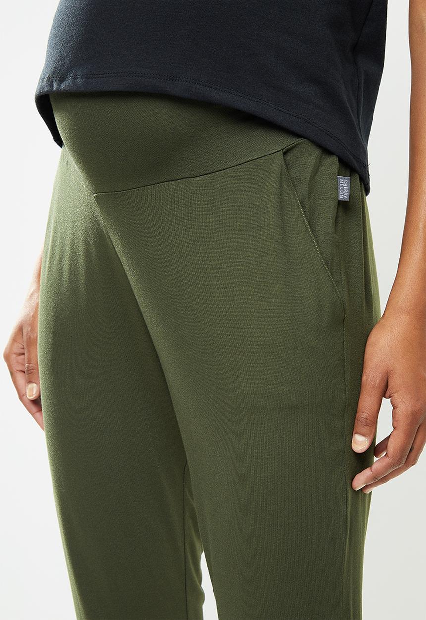 Cherry Melon - Maternity soft jogger pants - khaki 