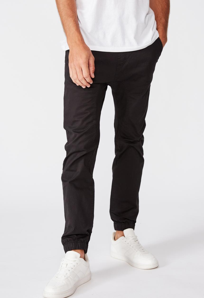 Cotton On - Drake cuffed pant - true black