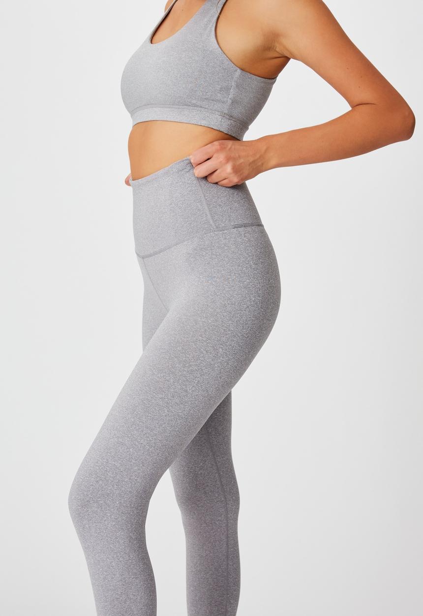 Cotton On - Active high waist core 7/8 tight - mid grey marle