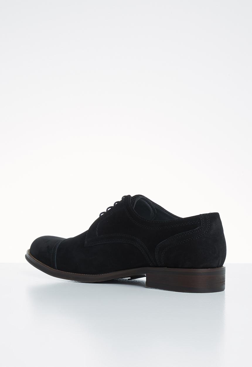 POLO - Clinton plain vamp lace up - black