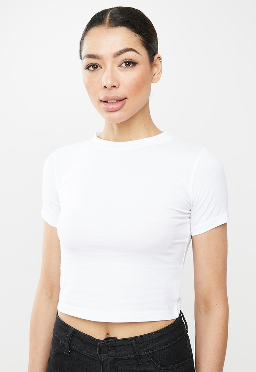 Missguided - 2n1 Tee split cami dress - black & white 
