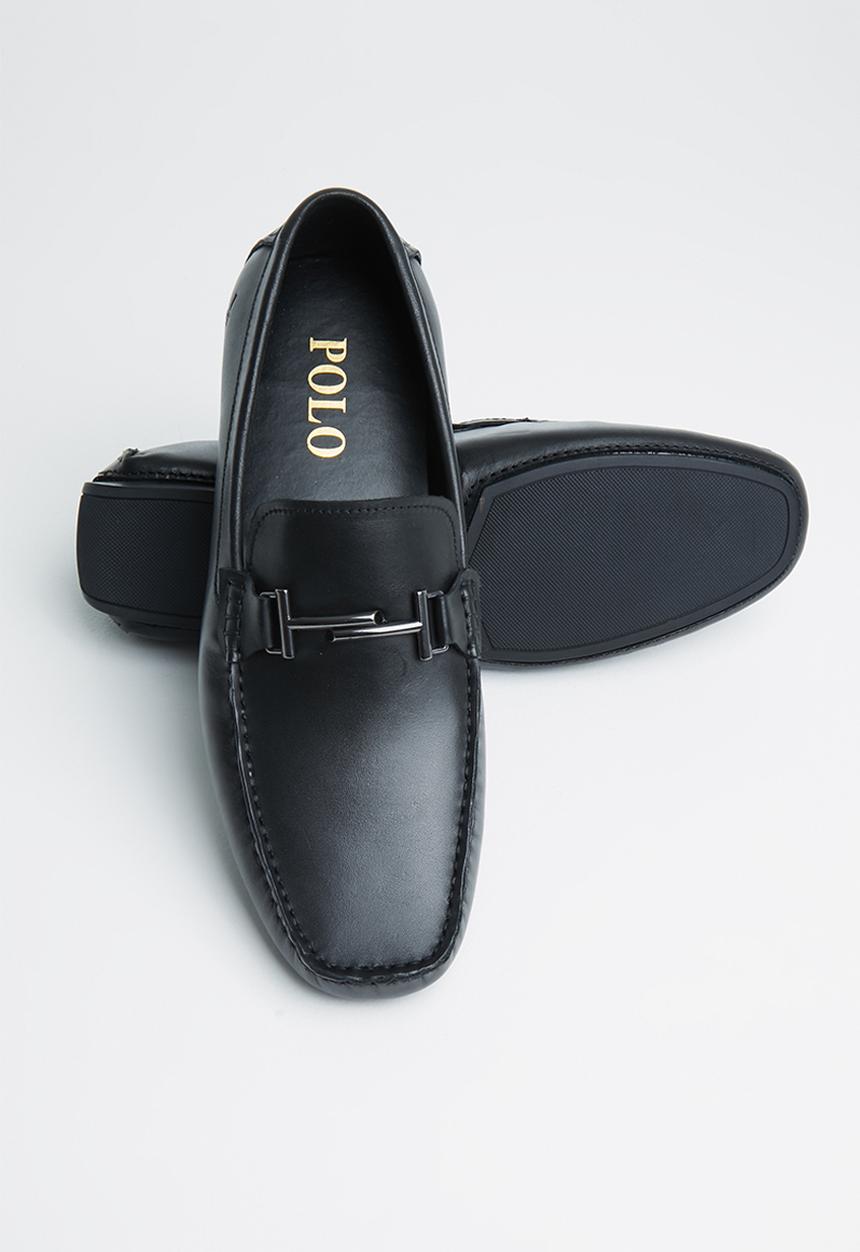 POLO - Kent t-bar leather driver - black
