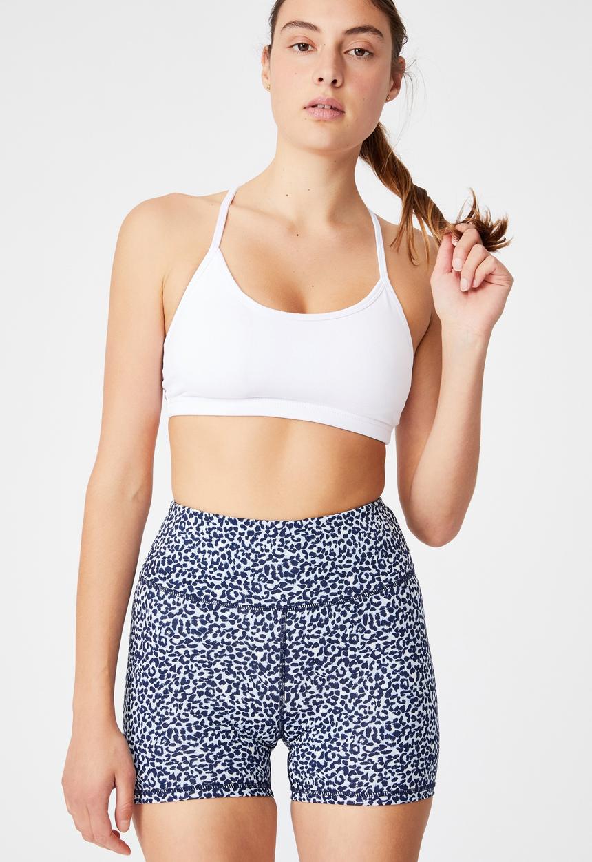 Cotton On - Get cheeky shortie short - little leopard baby blue