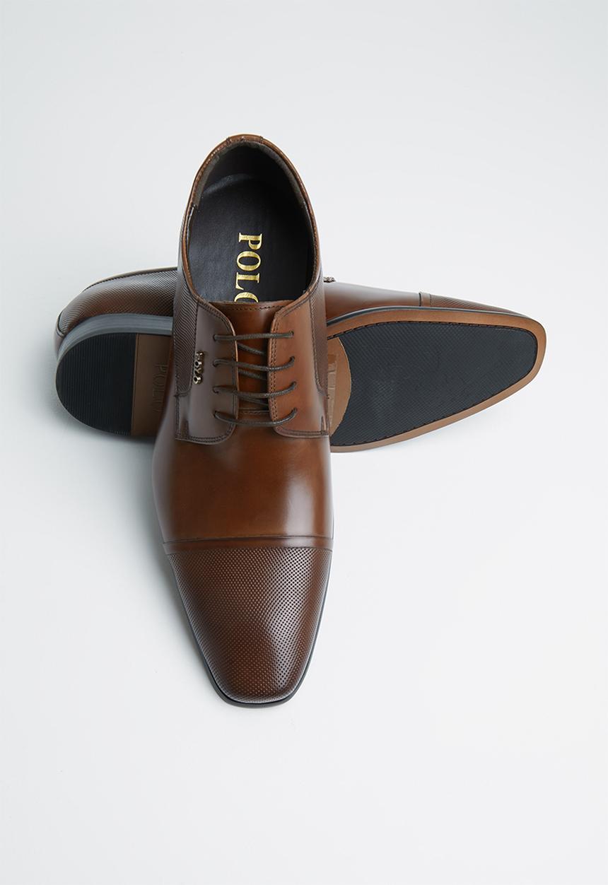 POLO - Steph toecap fashion lace up - brown