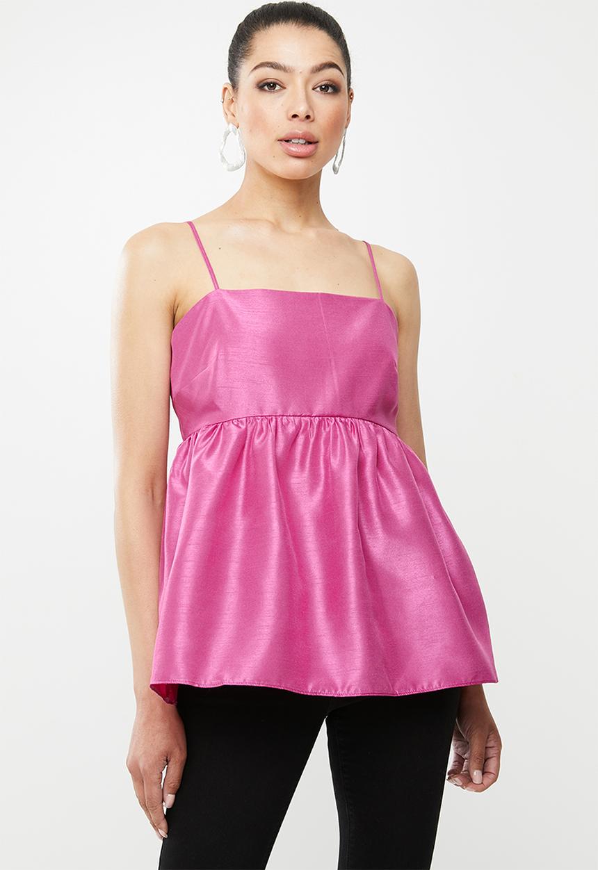 MILLA - Babydoll top - cerise