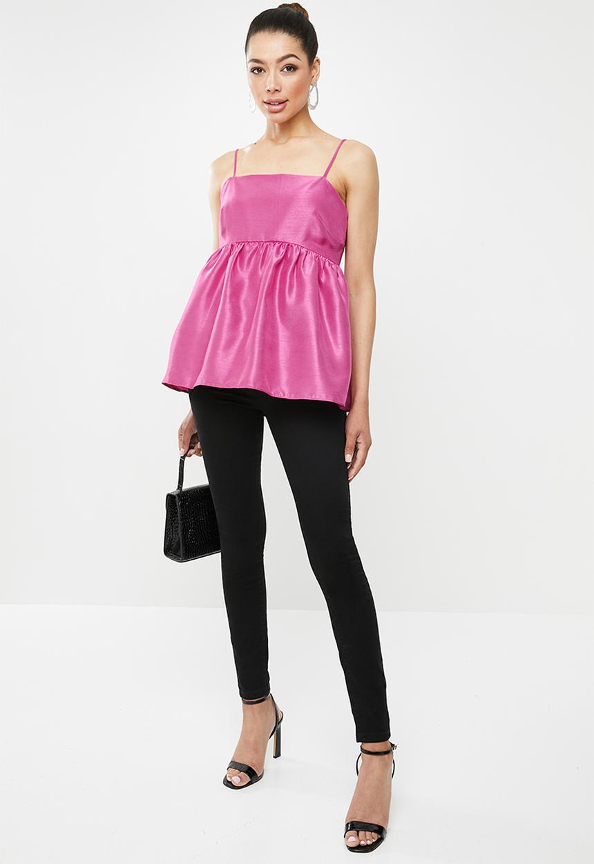 MILLA - Babydoll top - cerise