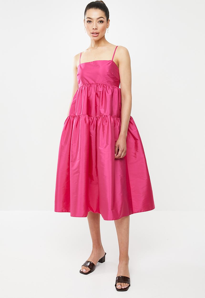 MILLA - Tiered midi dress - pink