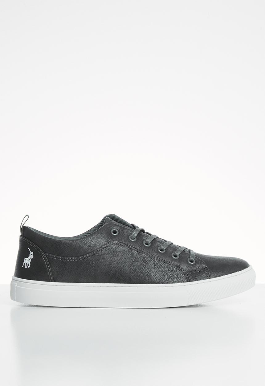 POLO - Tyler plain vamp lace sneaker - grey