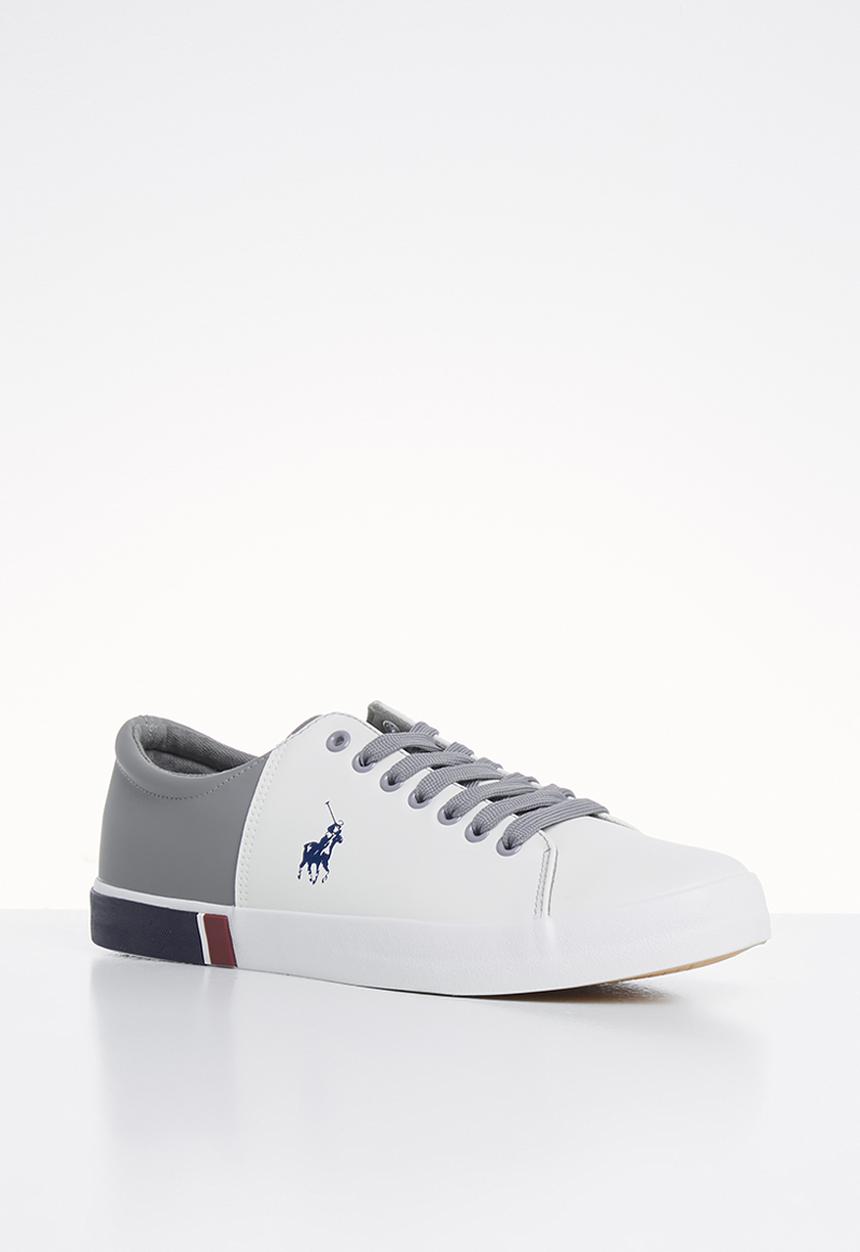 POLO - Brandon colour block sneaker - white & grey 