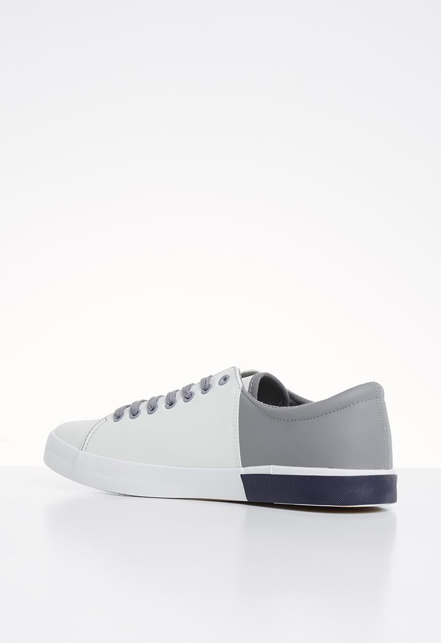 POLO - Brandon colour block sneaker - white & grey 