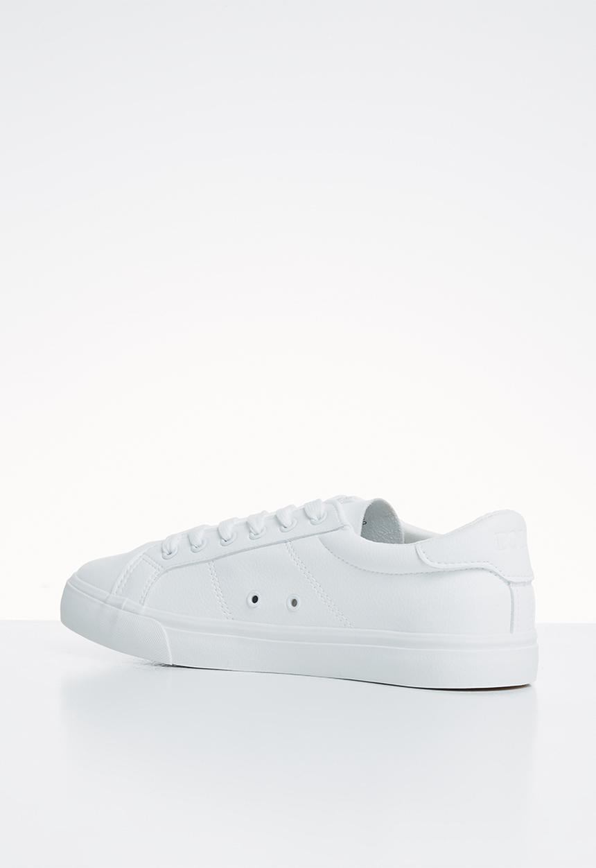 POLO - Oliver plain vamp leather sneaker - white