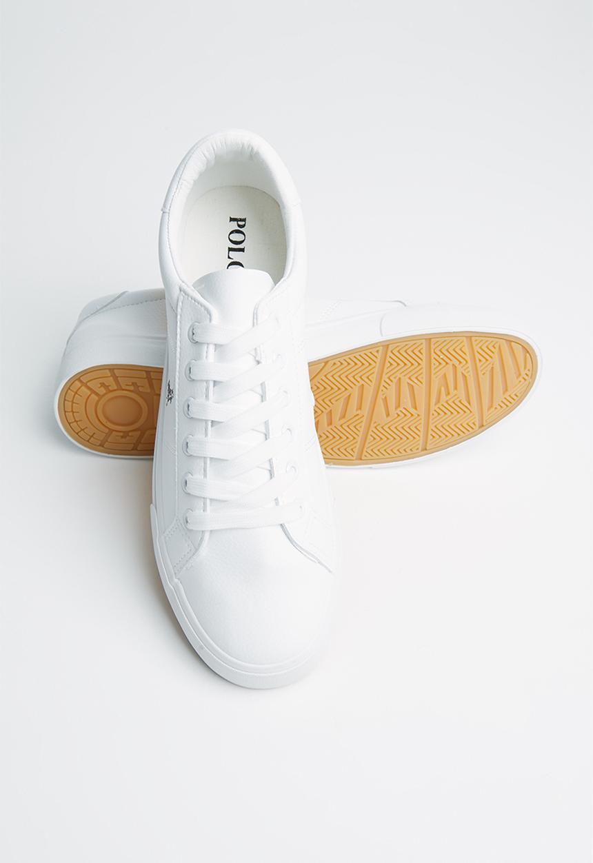 POLO - Oliver plain vamp leather sneaker - white