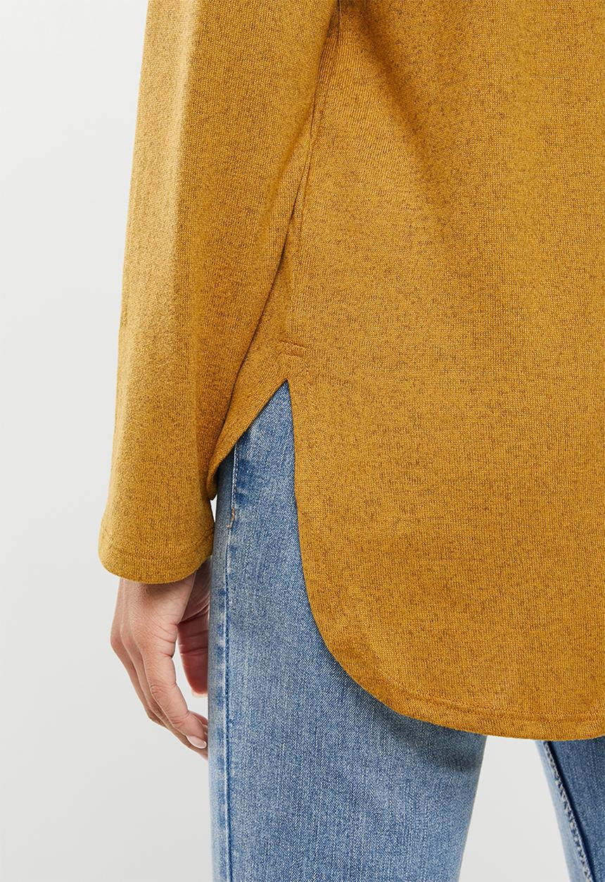 edit - Long sleeve turtleneck top - mustard