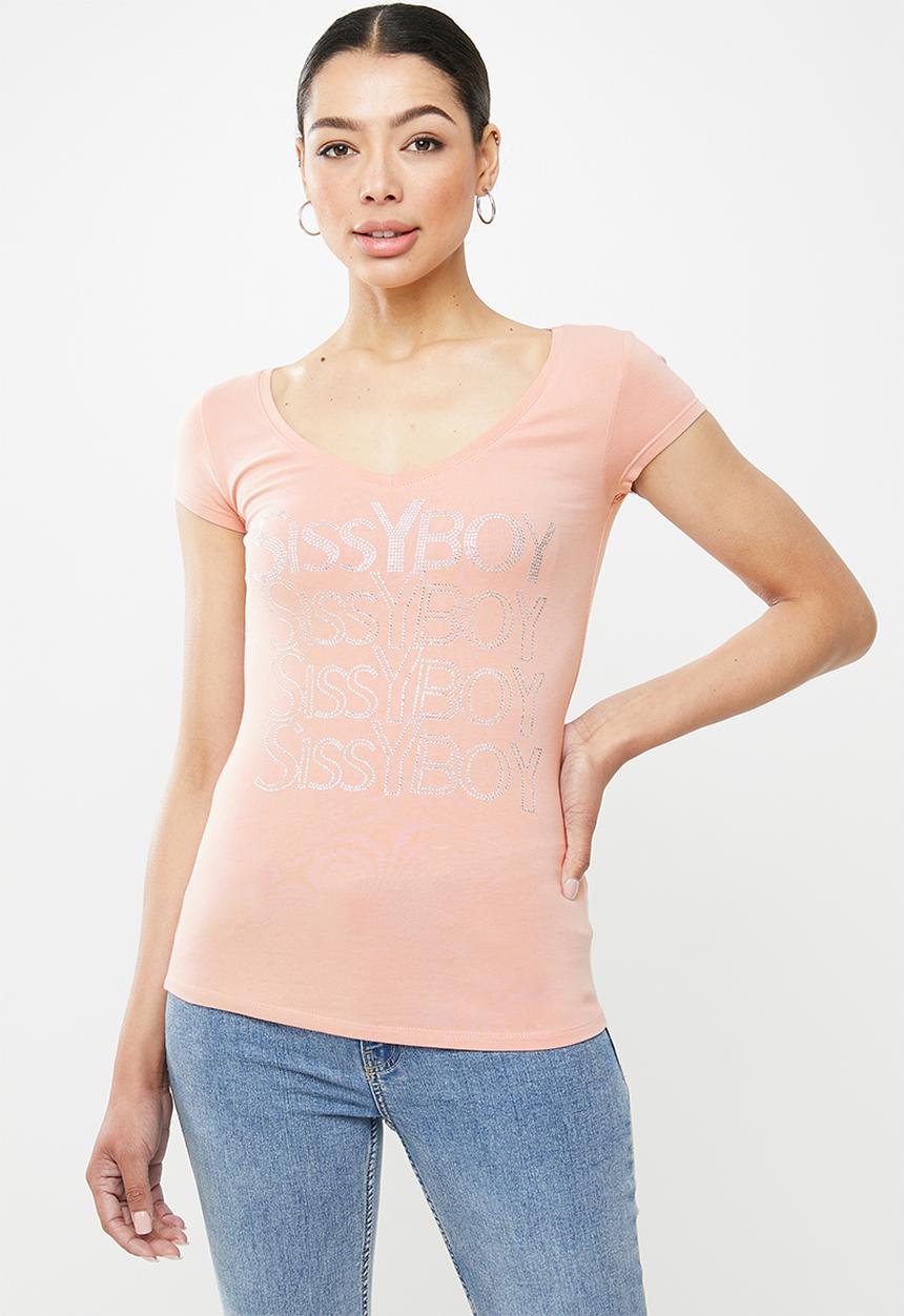 SISSY BOY - One up logo with front bling - pink