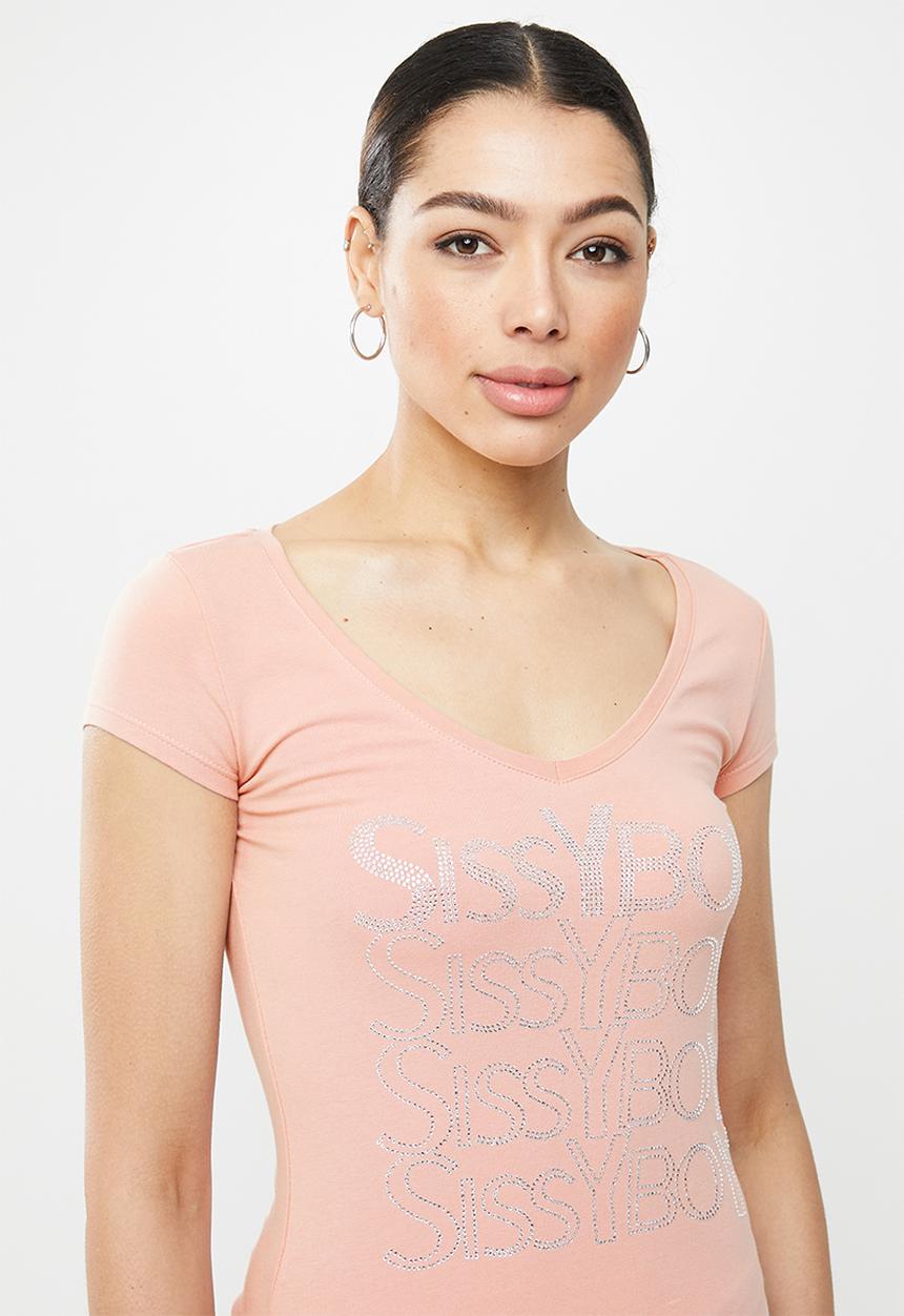 SISSY BOY - One up logo with front bling - pink