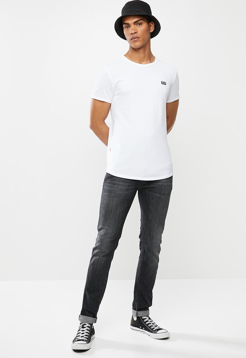 S.P.C.C - Edgerton signature scooped hem T-shirt - white