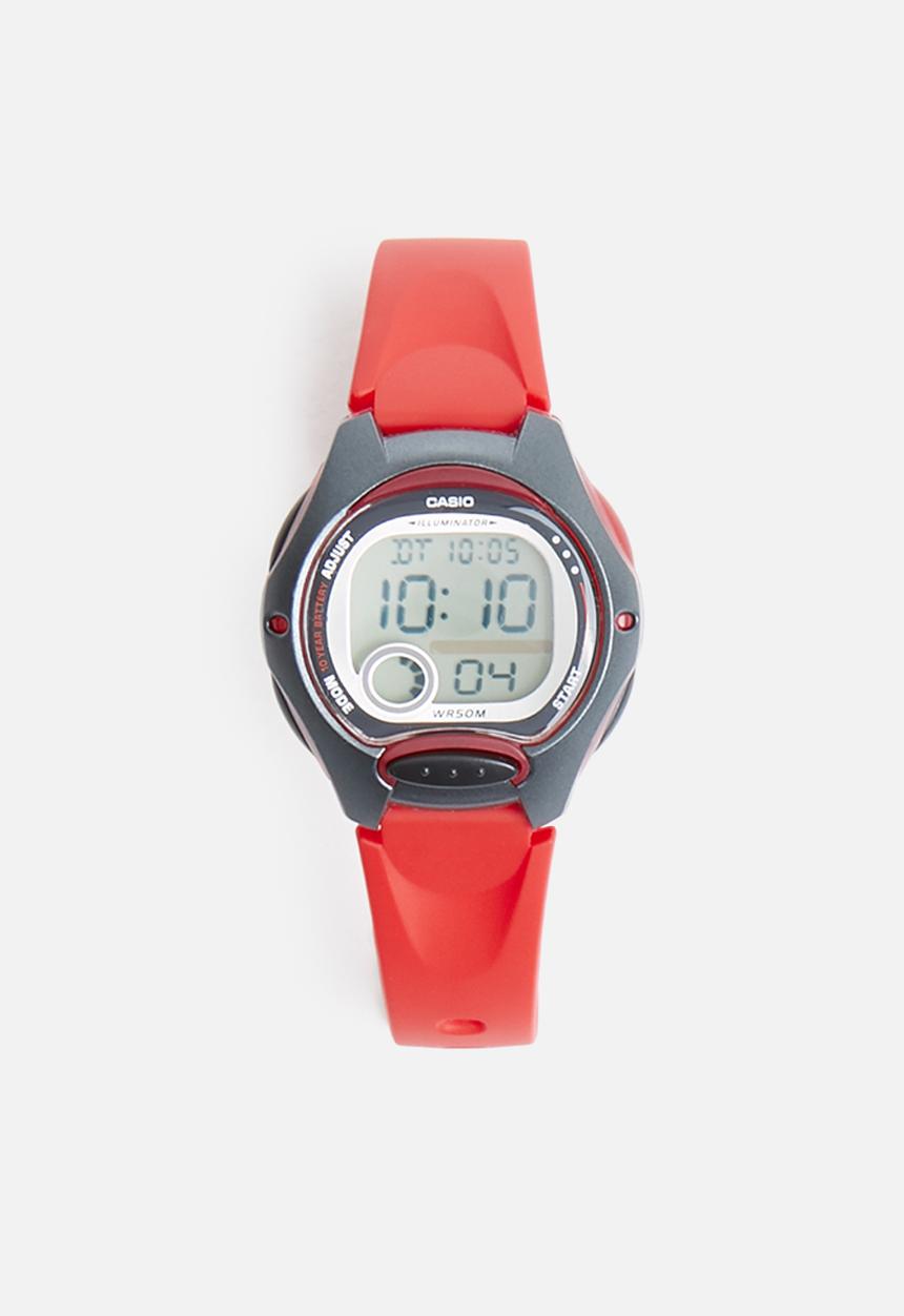 Casio - Kids 50m digital stop watch - red